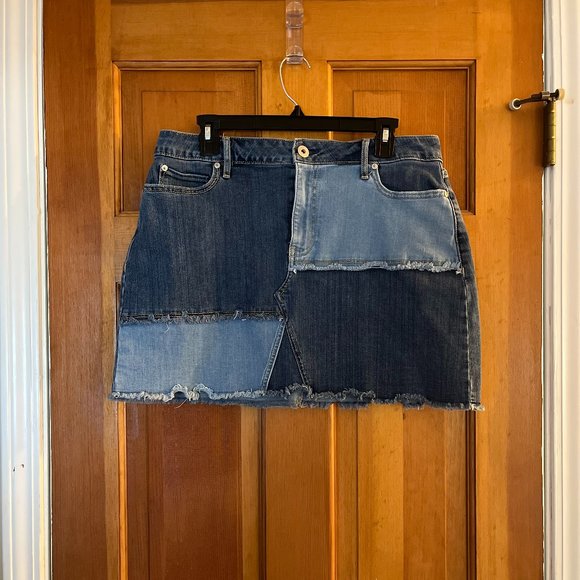 American Rag Cie Dresses & Skirts - Juniors Size 13 American Rag Cie Patchwork Denim Skirt